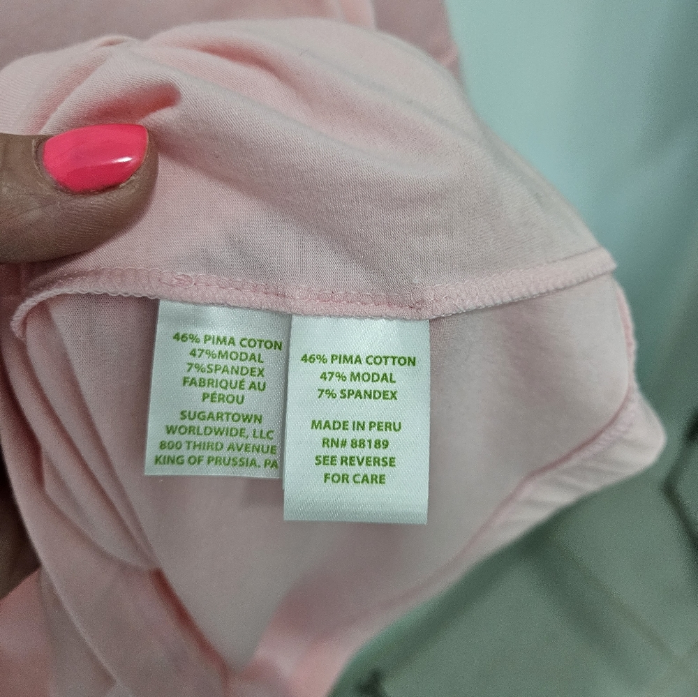 Lilly pulitzer pink flutter sleeve shirt New With Tags XS - Picture 5 of 10